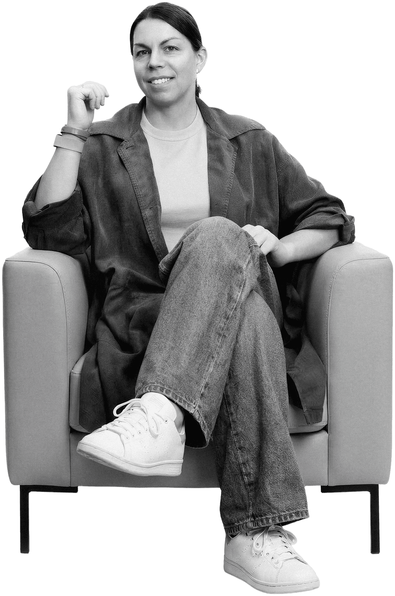 Natalia Drachinskaya sitting in an armchair